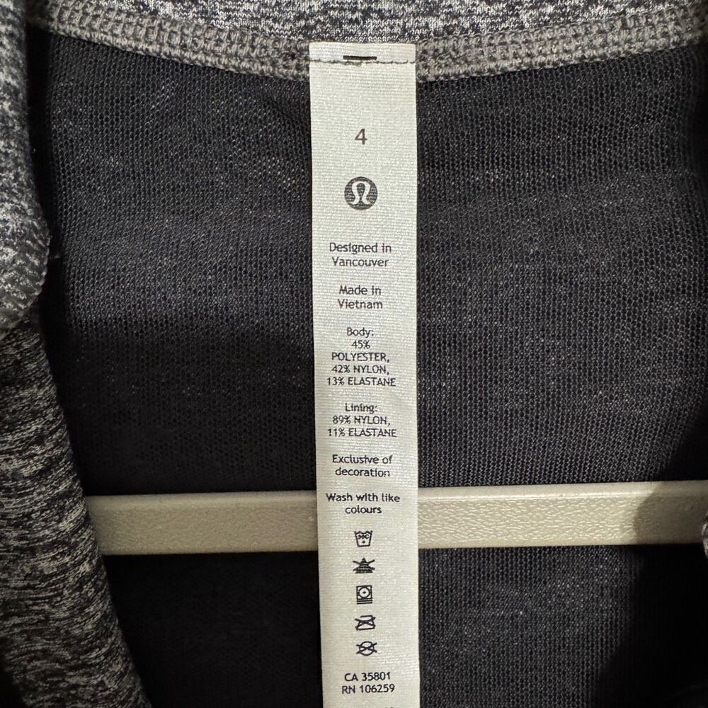 Lululemon Define Jacket Heathered Black size 4 - Picture 8 of 9